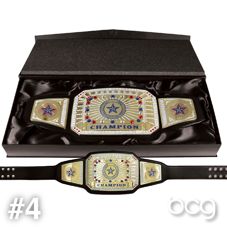 Champion Custom Championship Belts: Black-Gold