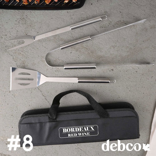 Grill Easy 3 Pc. Stainless BBQ Utensil Set With RPET Case [CDN]