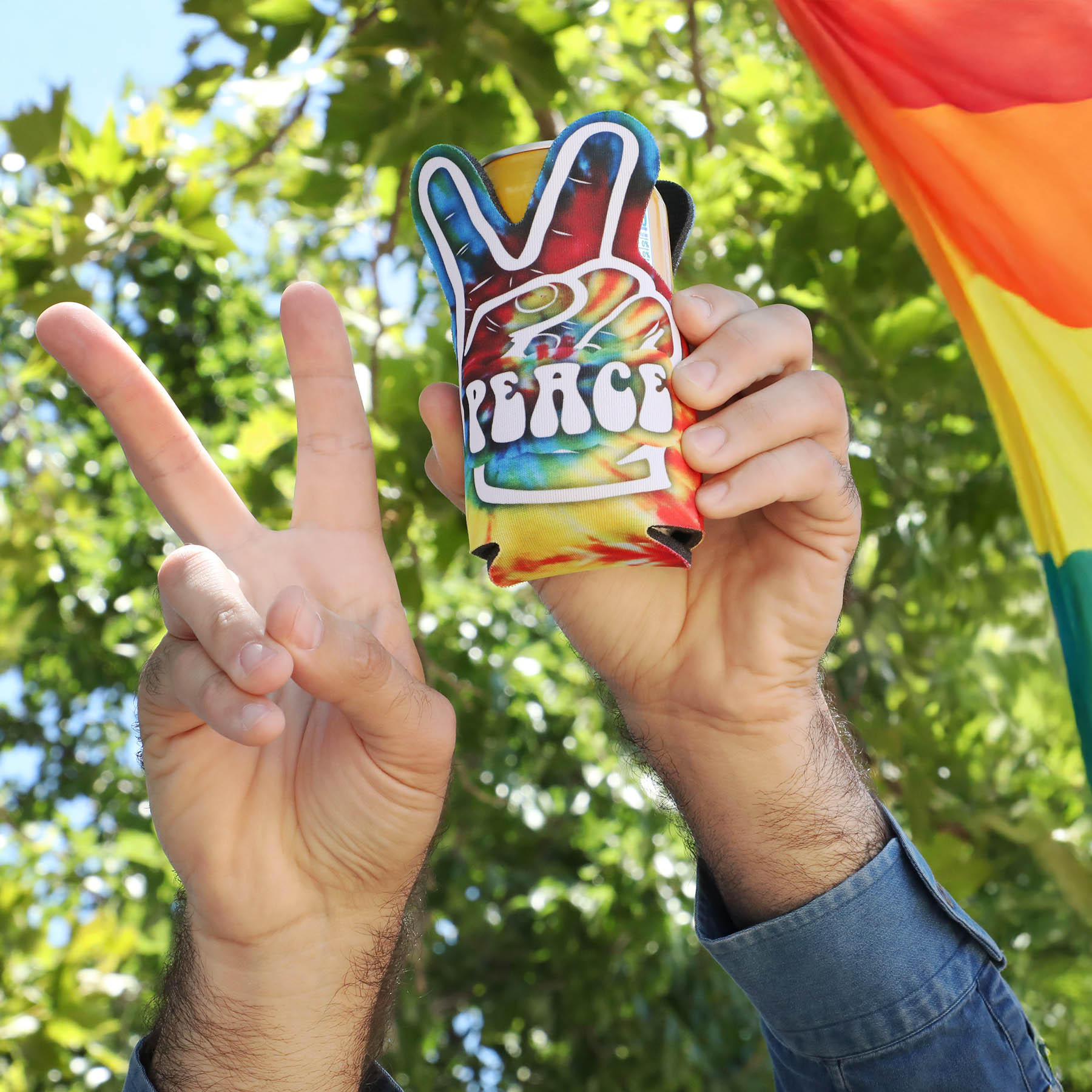 American Made Peace Fingers Can Cooler​