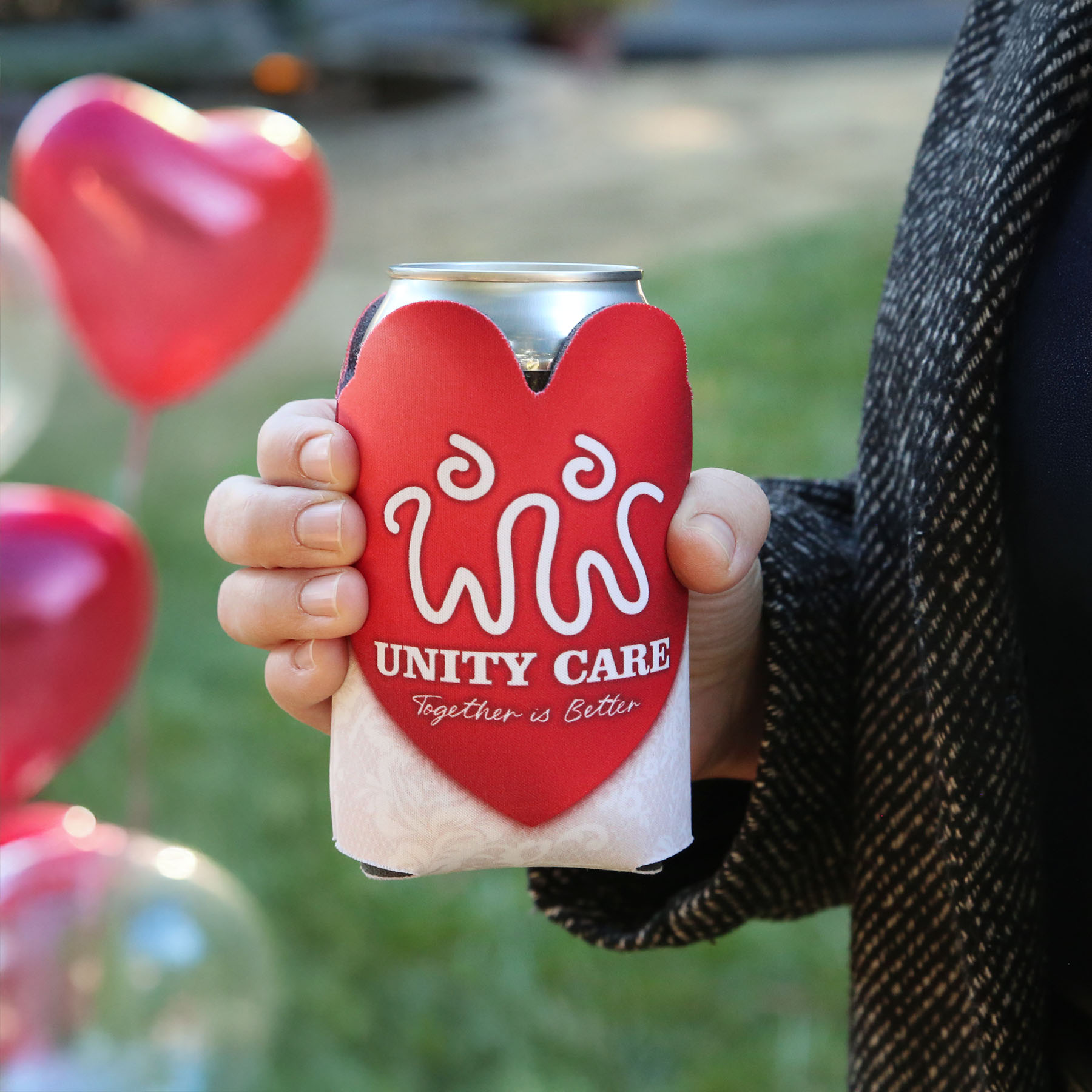 American Made Heart Can Cooler