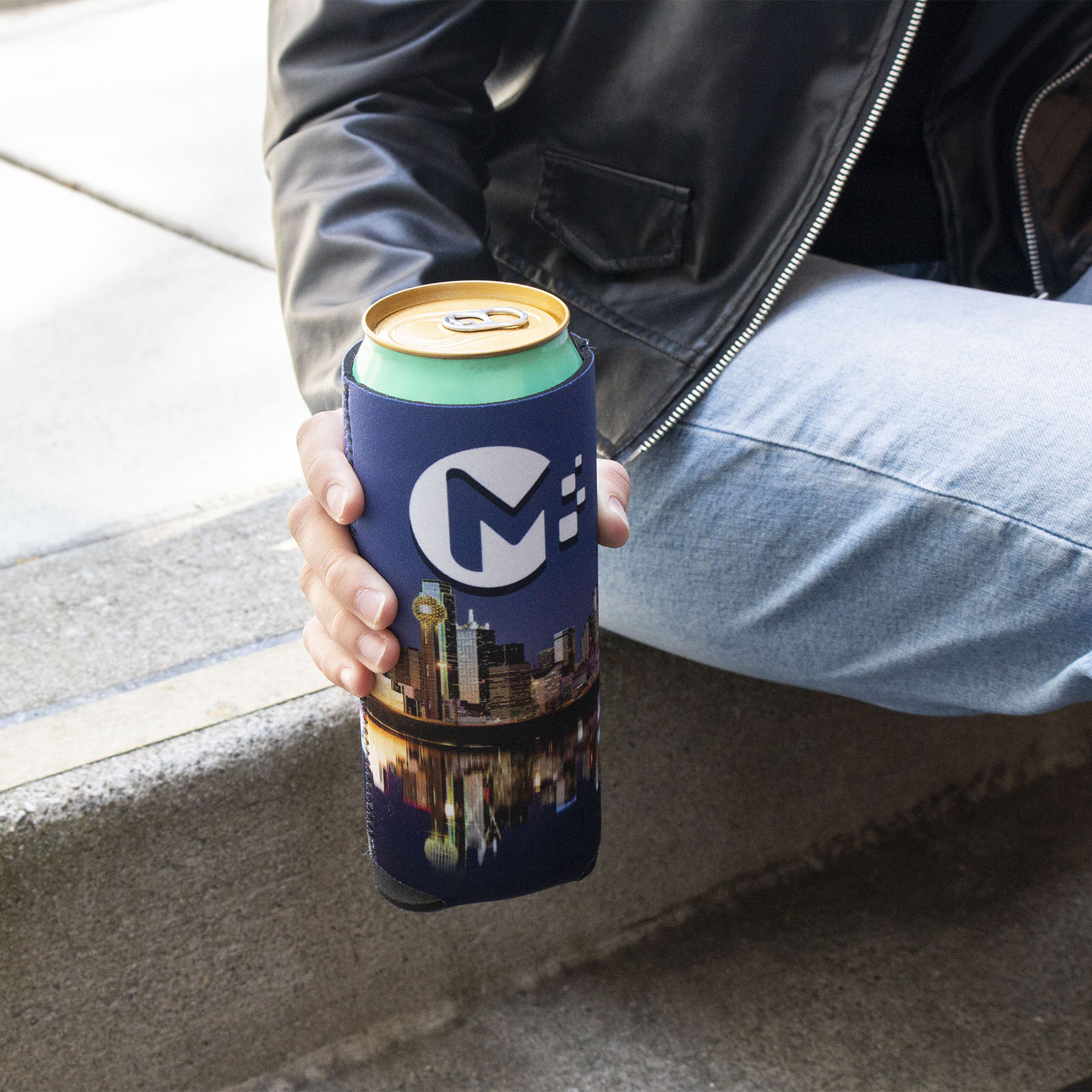 Full Color 24 oz Neoprene Can Cooler