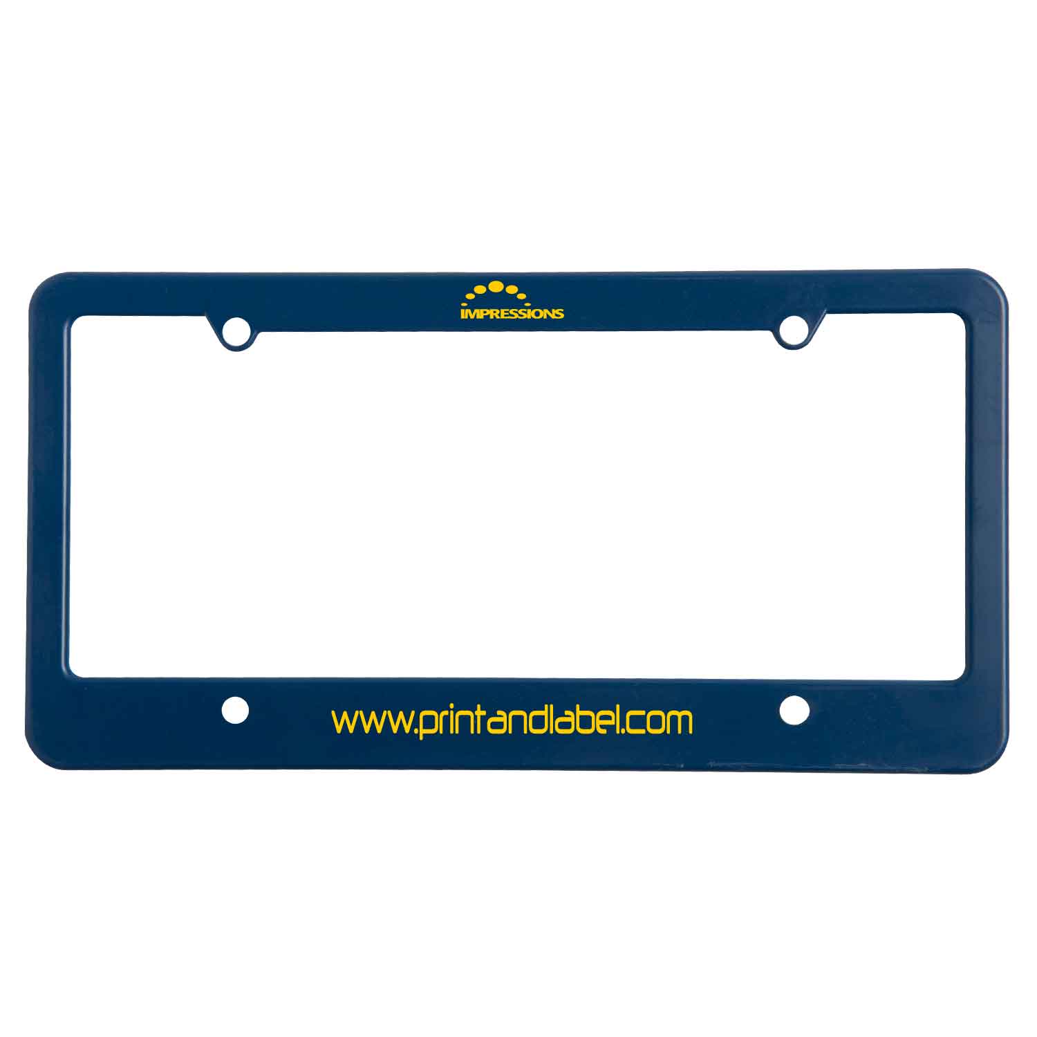 License Plate Frame: 4 Hole With Straight Bottom
