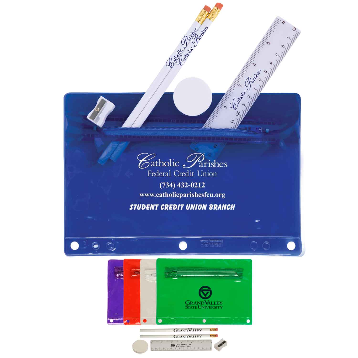 Translucent Deluxe School Kit-Imprinted Contents
