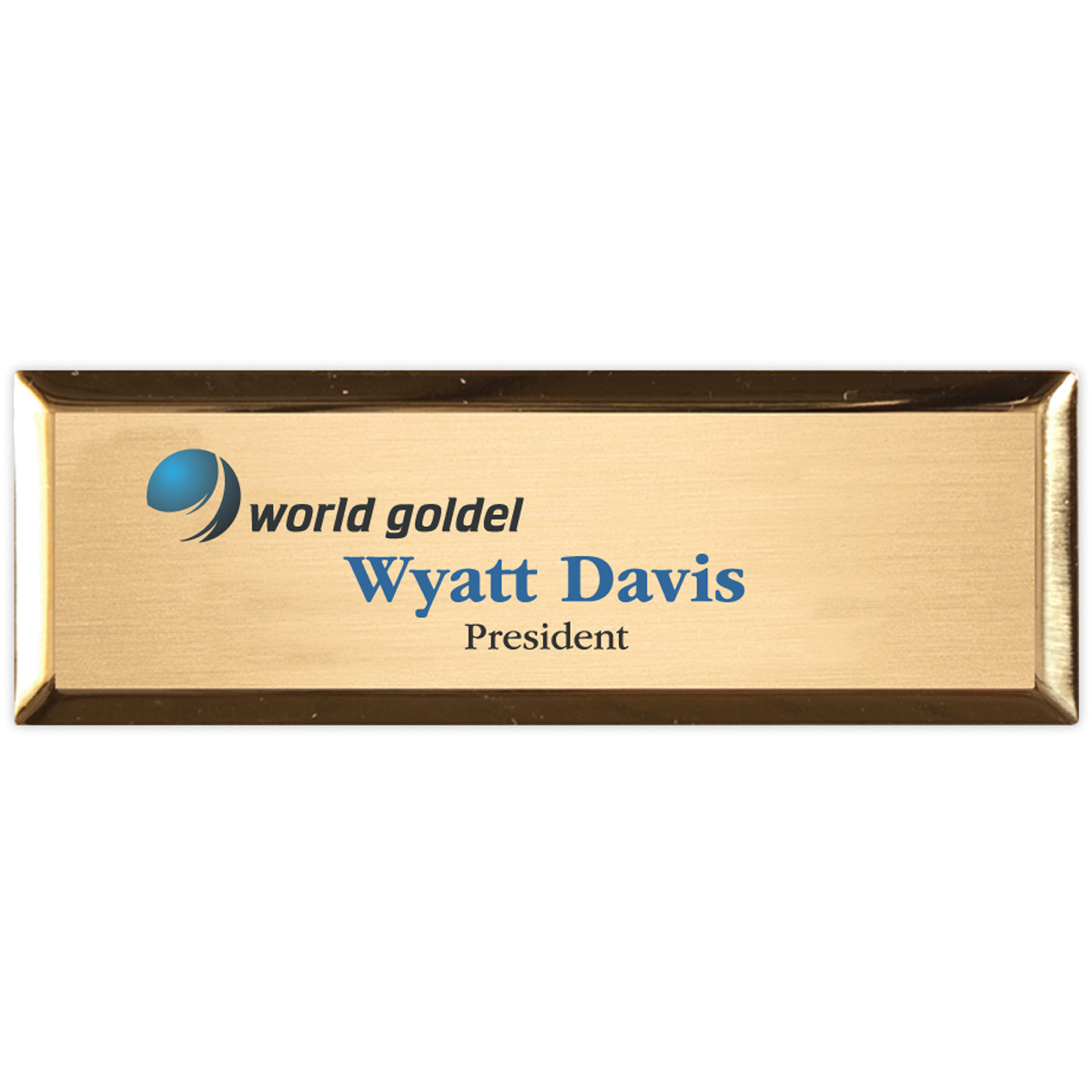 Aspen Metal Executive Name Badge (Standard Size 1" x 3")