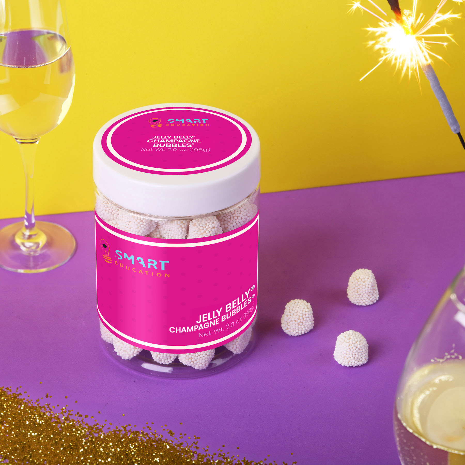 Jelly Belly® Champagne Bubbles®: Large Jar