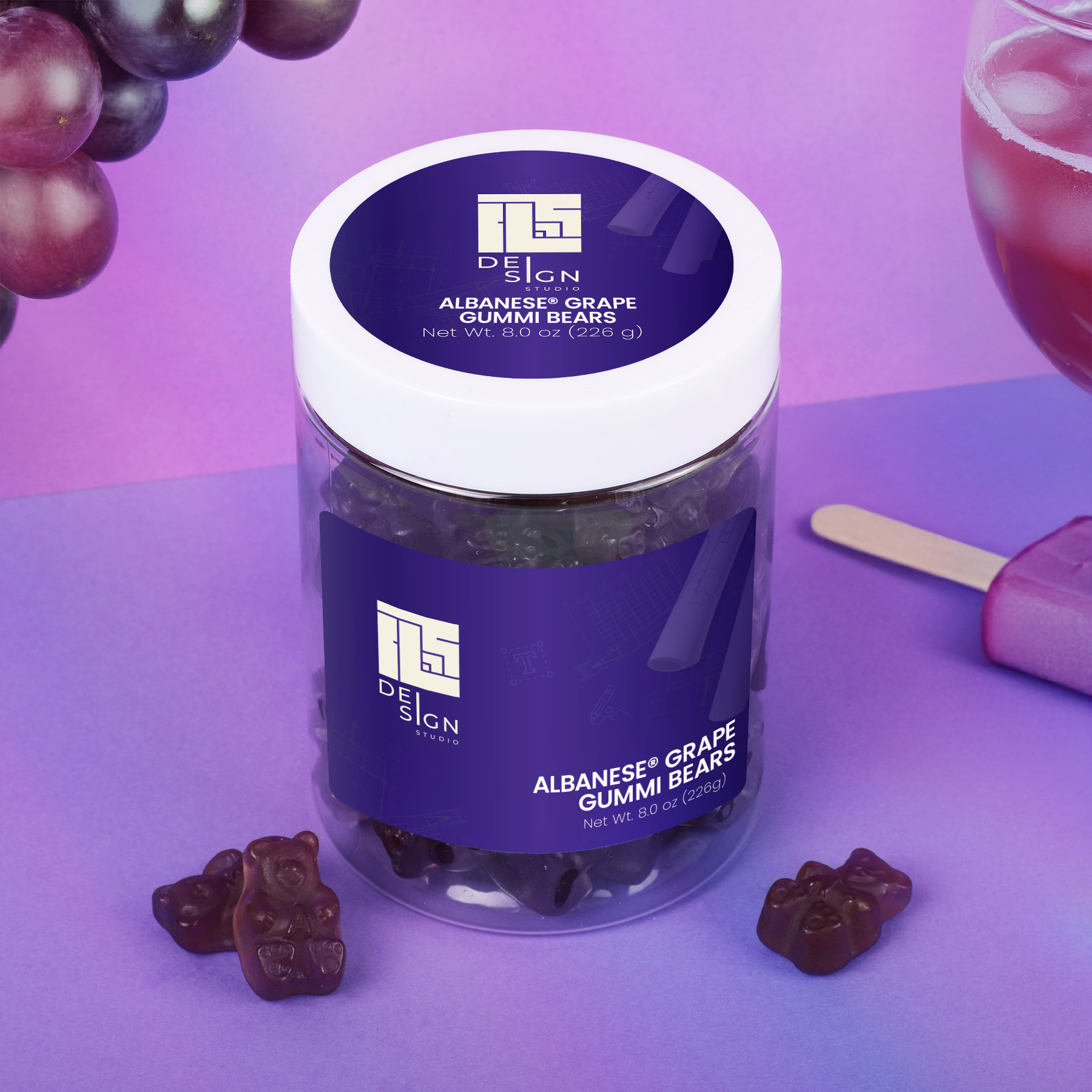 Albanese® Grape Gummi Bears: Large Jar