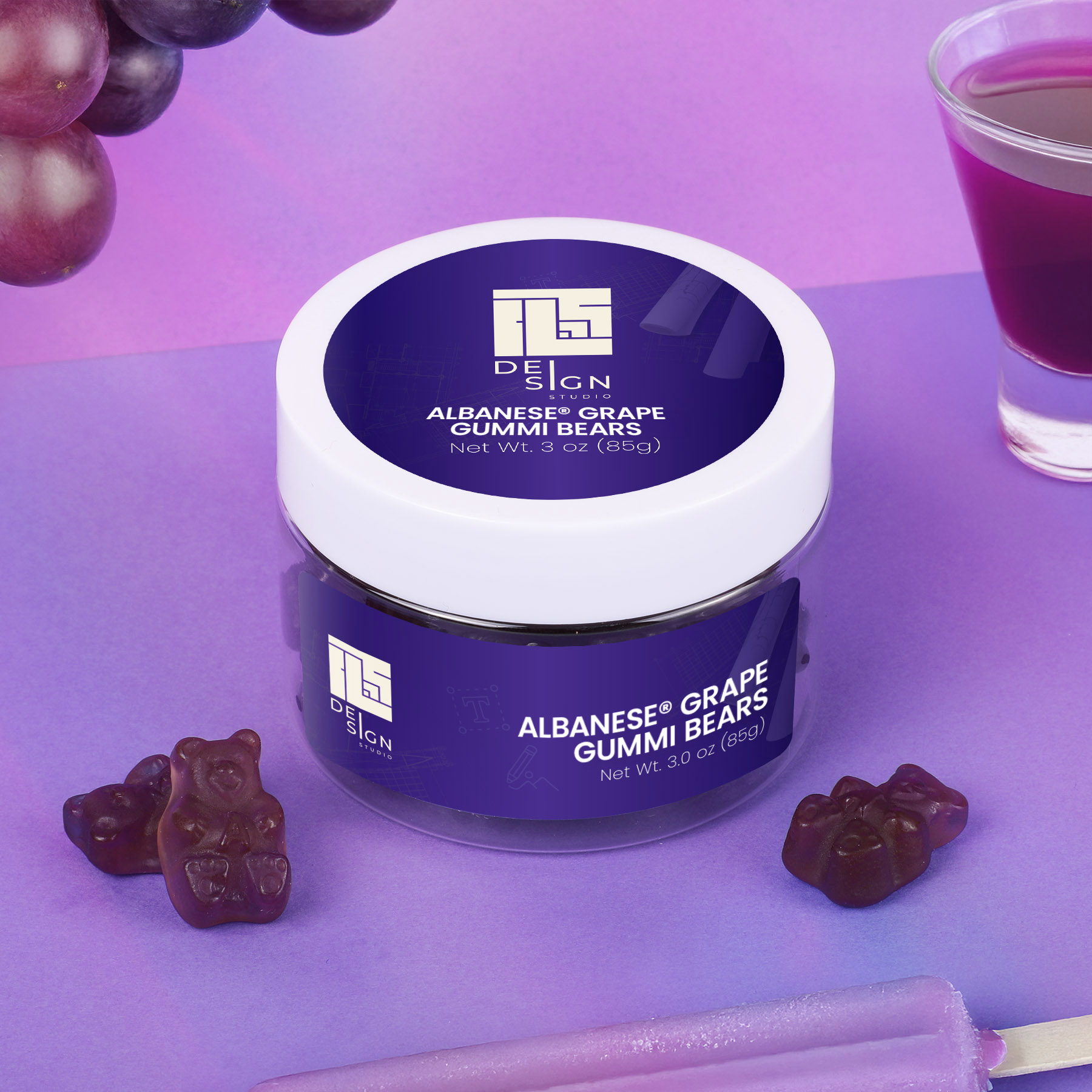 Albanese® Grape Gummi Bears: Small Jar