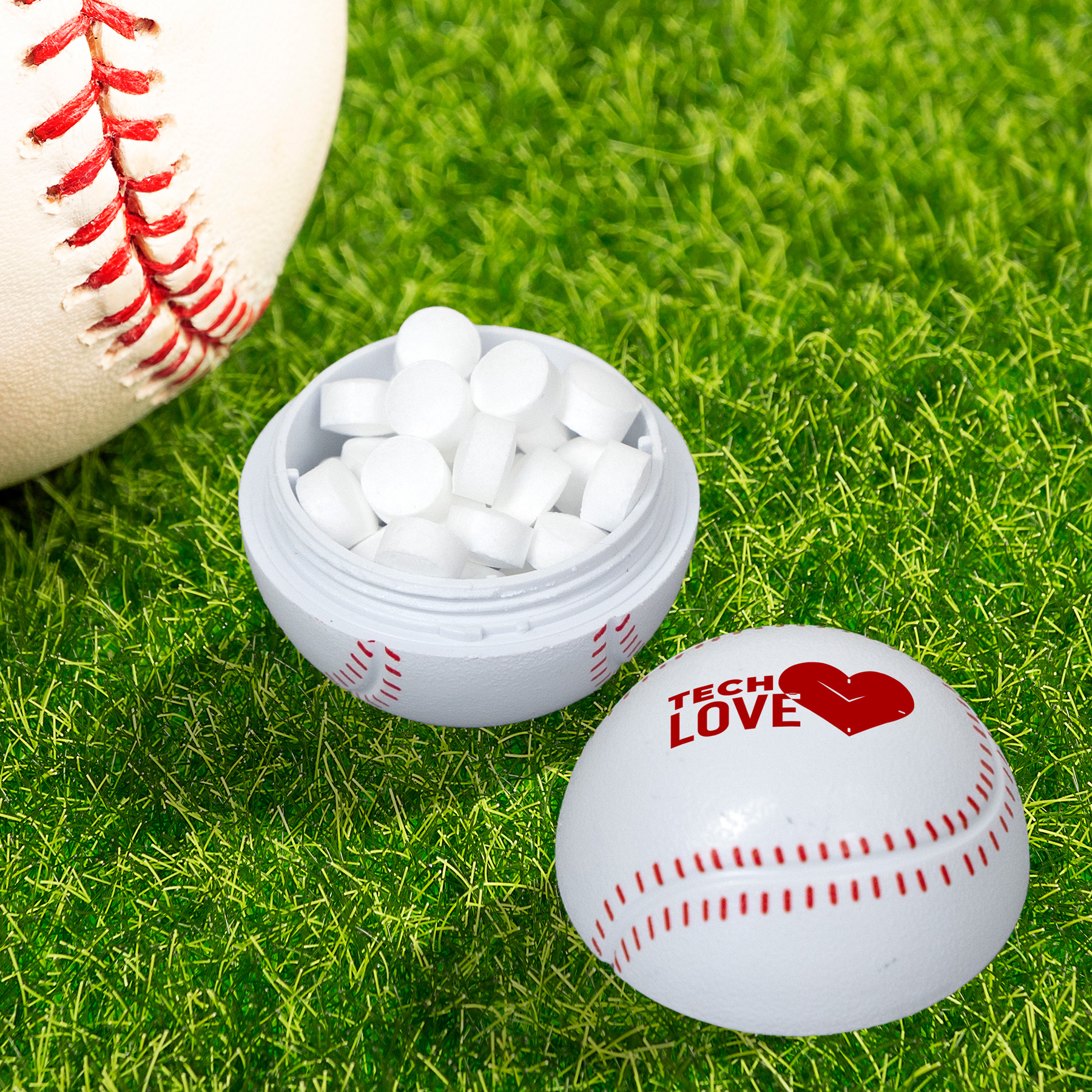 Baseball Mint Container