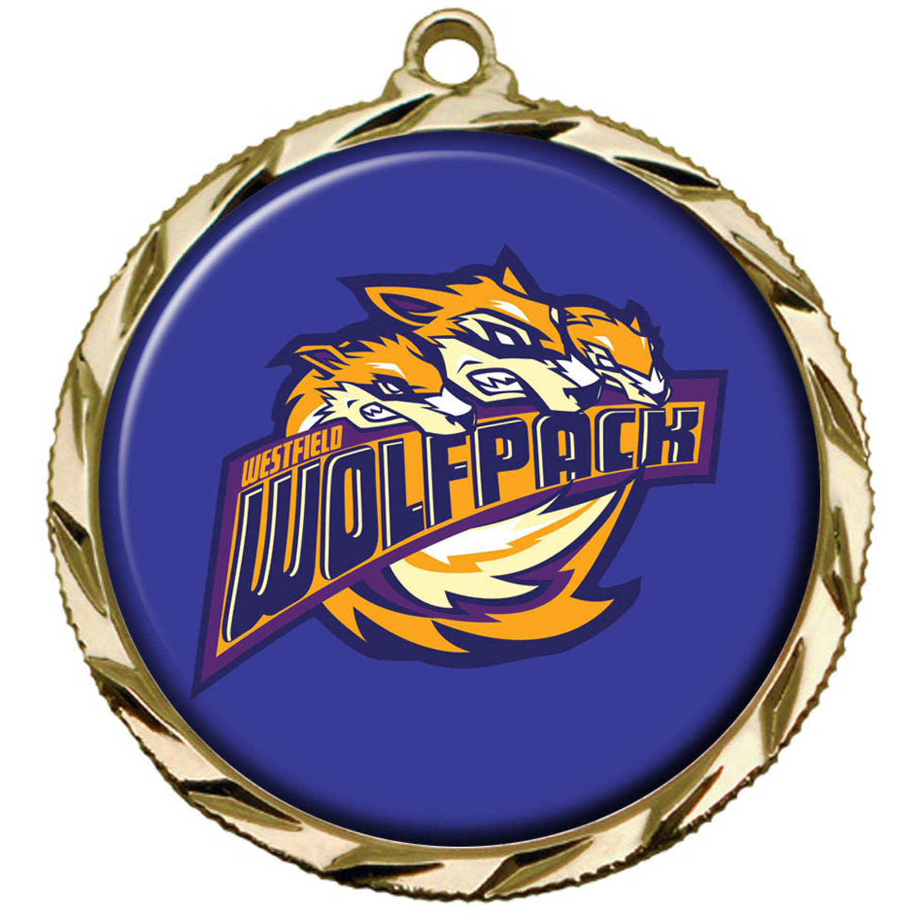 Digistock Medals: Raised Dart Patterned Border With 1 1/2" Dia Insert