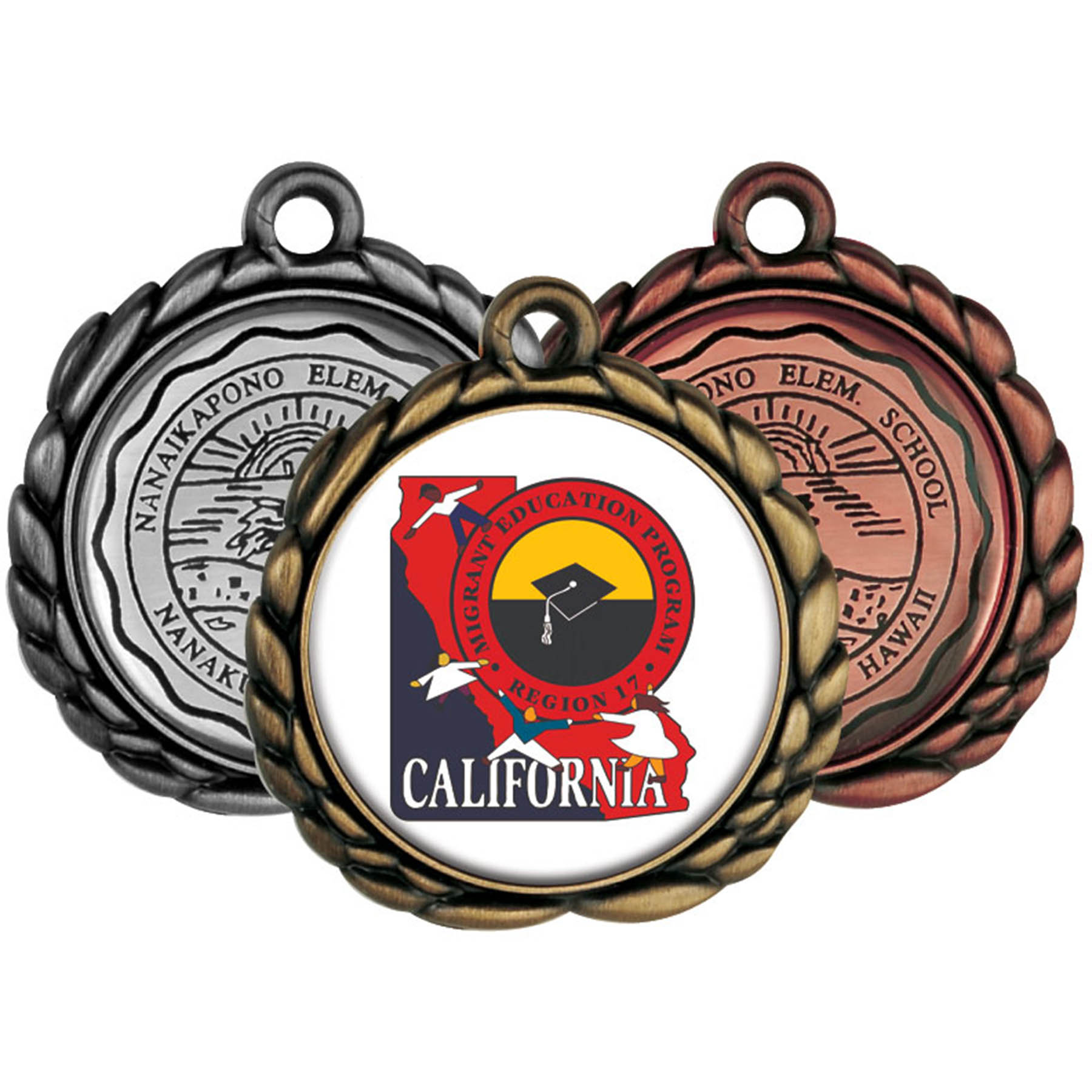 Digistock Medals: 3D Laurel Wreath Border With 2" Dia Insert