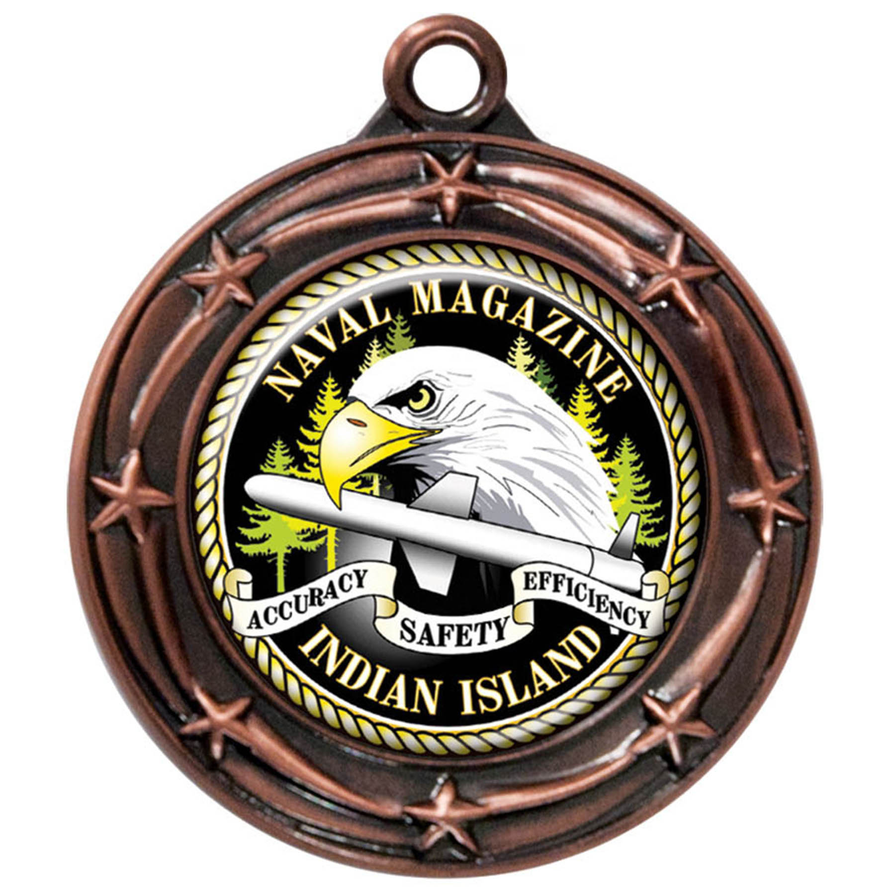 Digistock Medals: Shooting Star Border With 1 1/4" Dia Insert