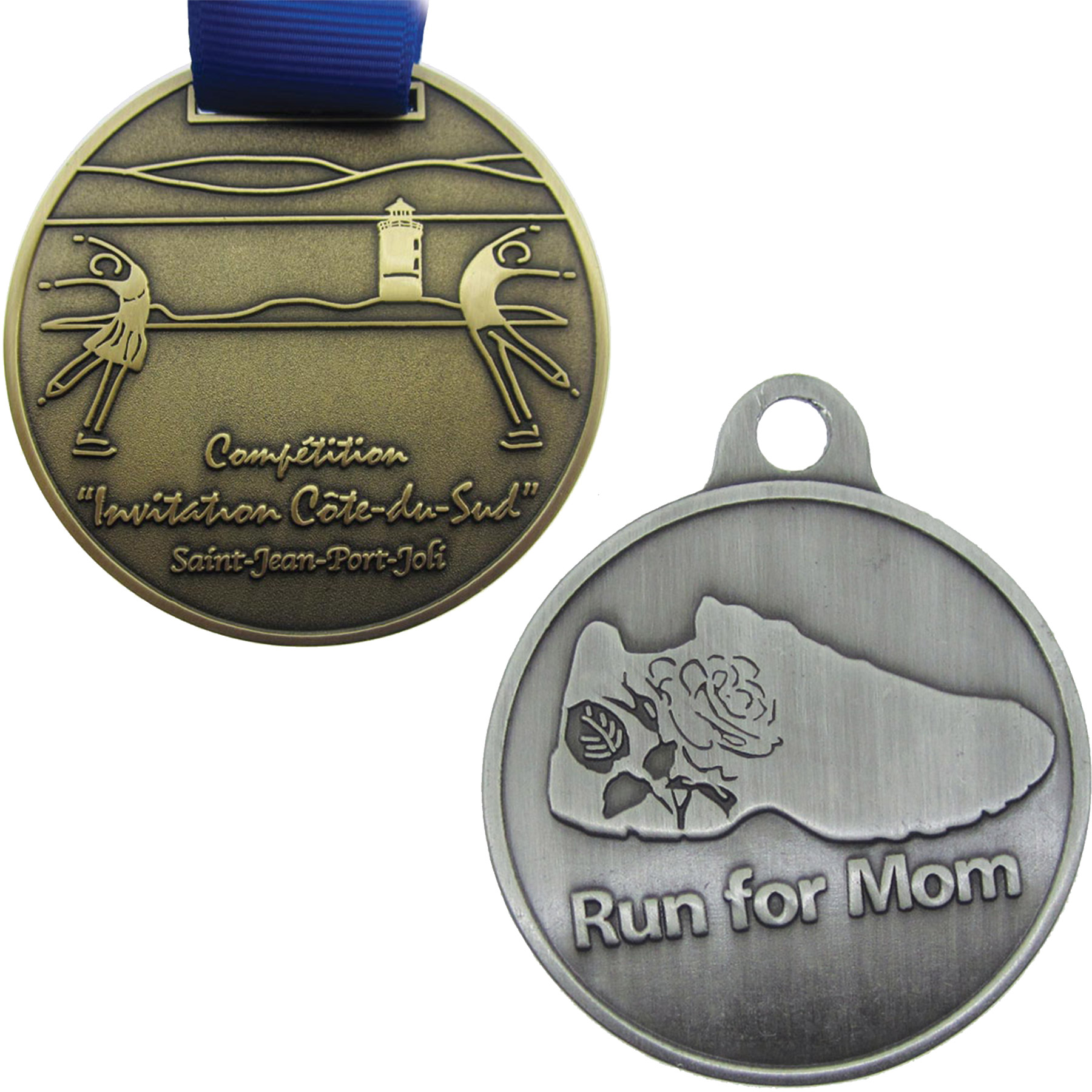 Diestruck Antiqued Medals: 2" Dia