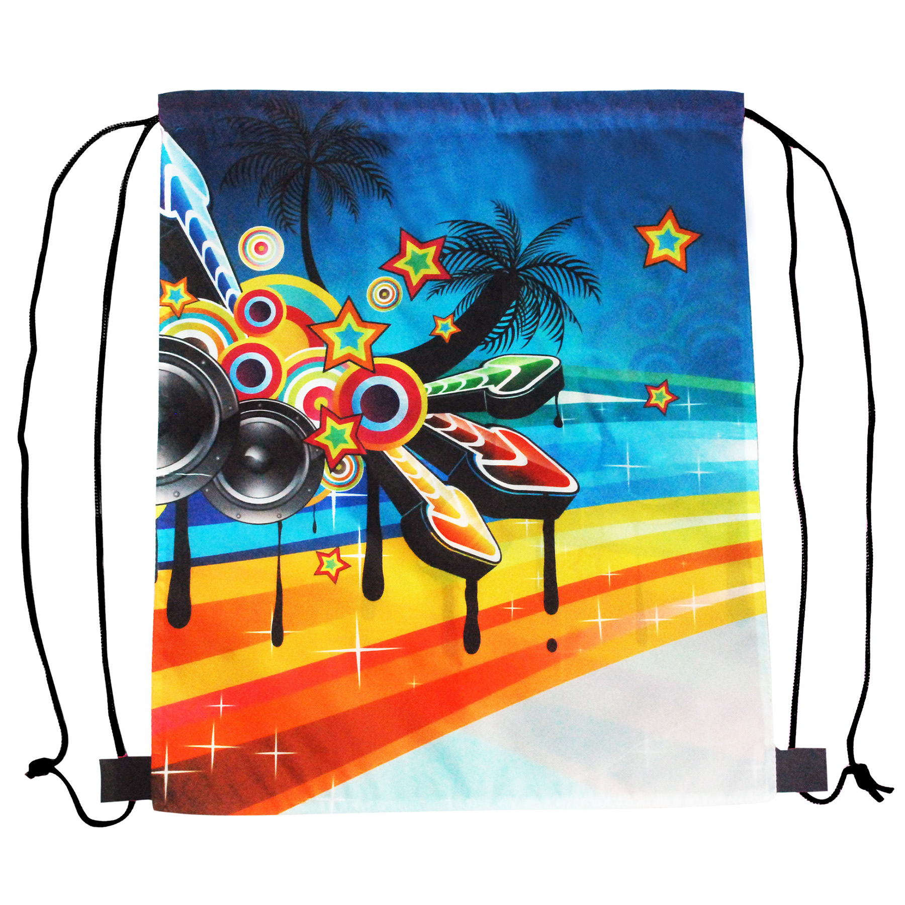 210D Drawstring Bag 2 Sides Full Color Printed: 14" X 17"