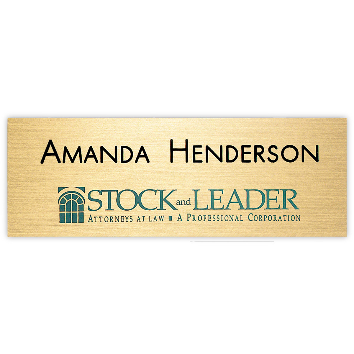 Hollywood Plastic Name Badge (Custom sized between 3 and 6 sq. in.)