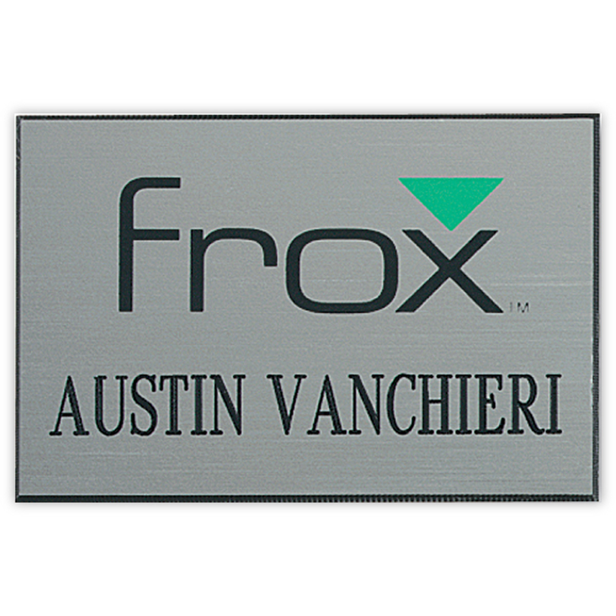Hollywood Plastic Name Badge (Custom sized between 6 and 9 sq. in.)
