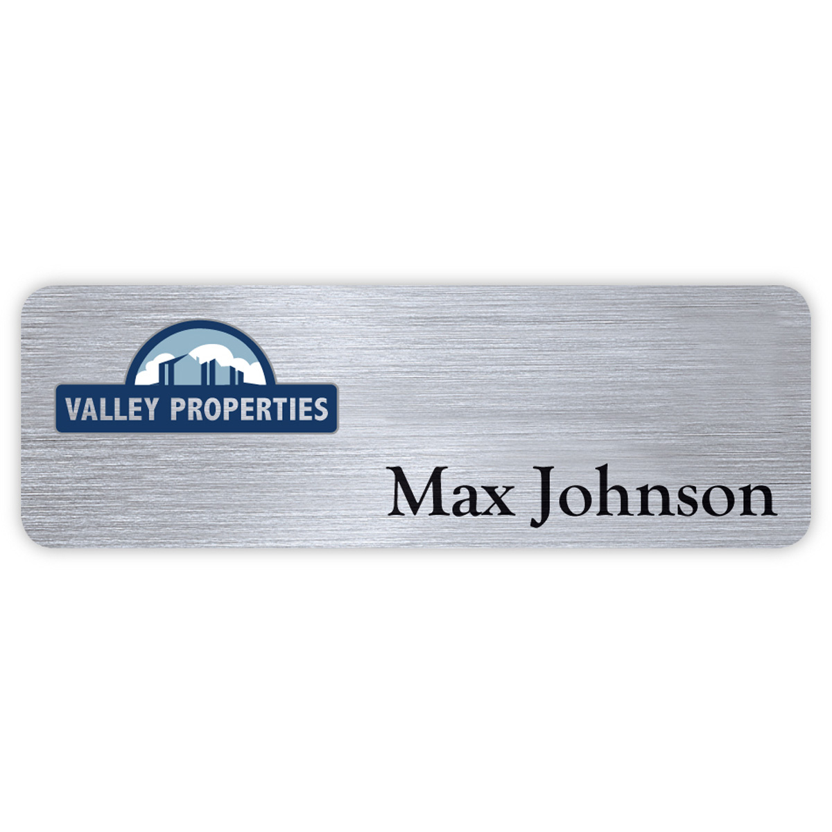Hollywood Plastic Express Name Badge (Standard size 1" x 3")