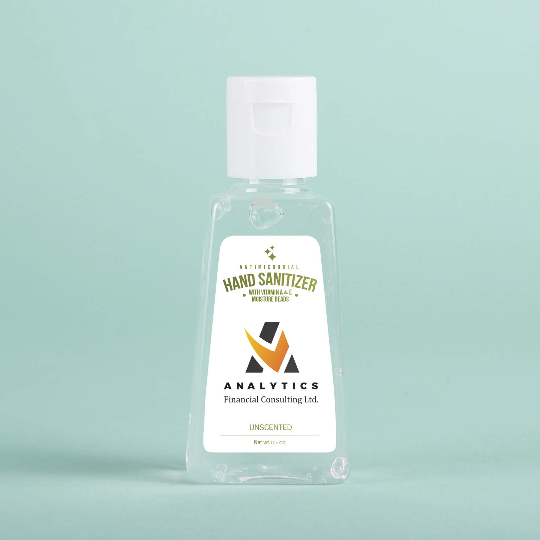 Hand Sanitizer Gel: 1 Oz Triangle Bottle