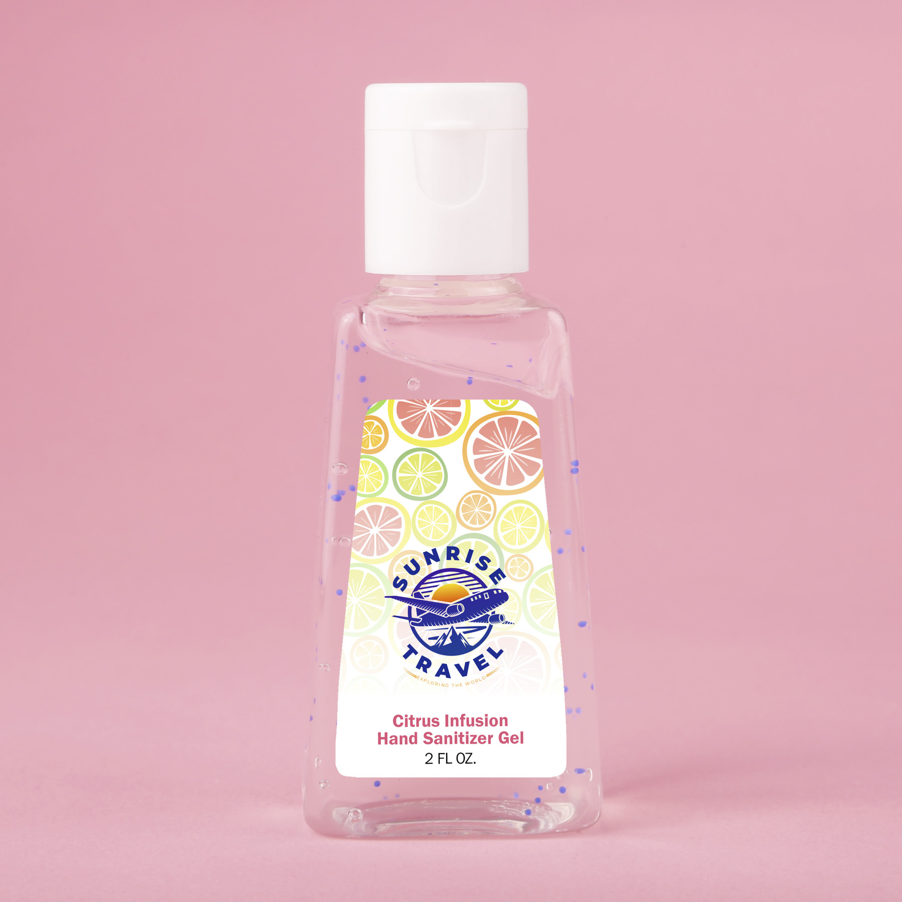 Hand Sanitizer Gel With Moisture Beads: 1 Oz Triangle Bottle