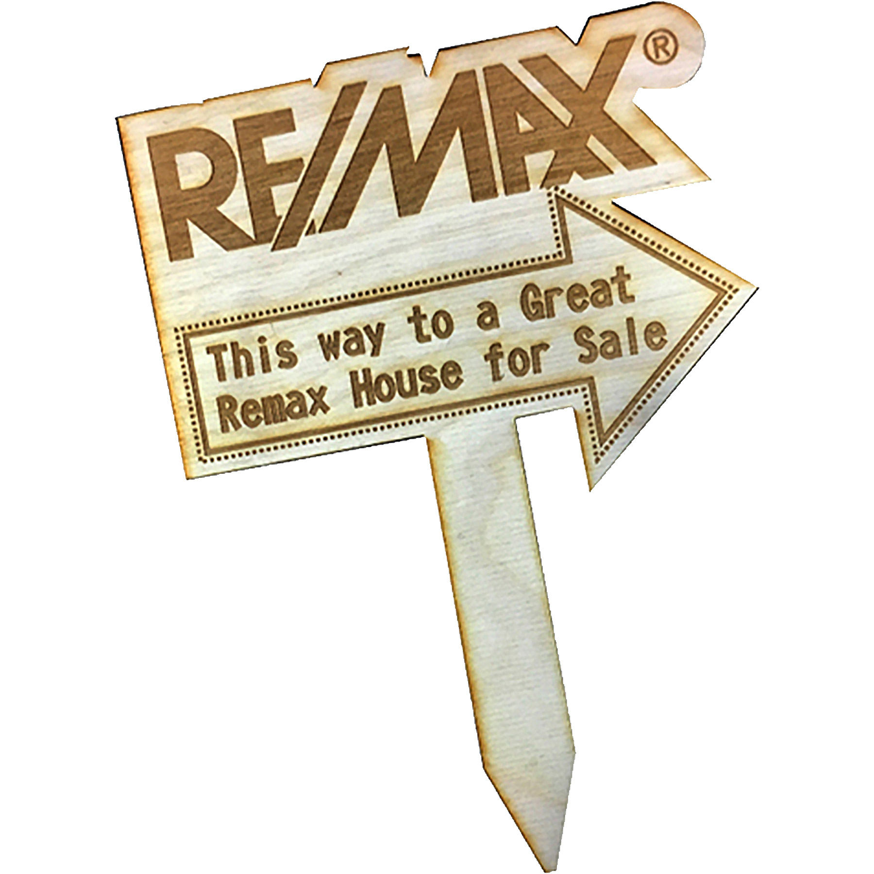 Custom Wood Garden Stakes: 3" W X 10" H X 1/4" D