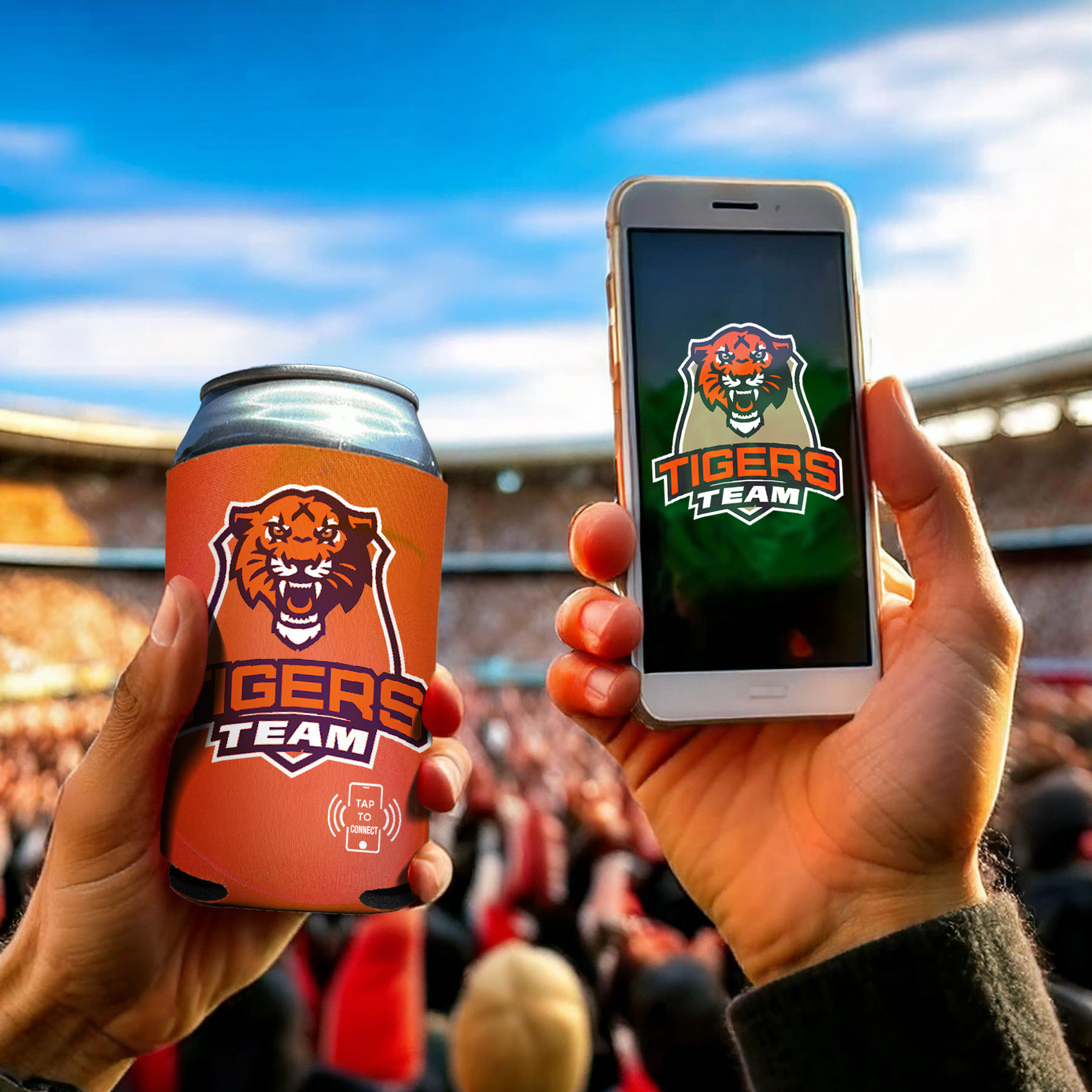 Full Color NFC Connect Can Cooler