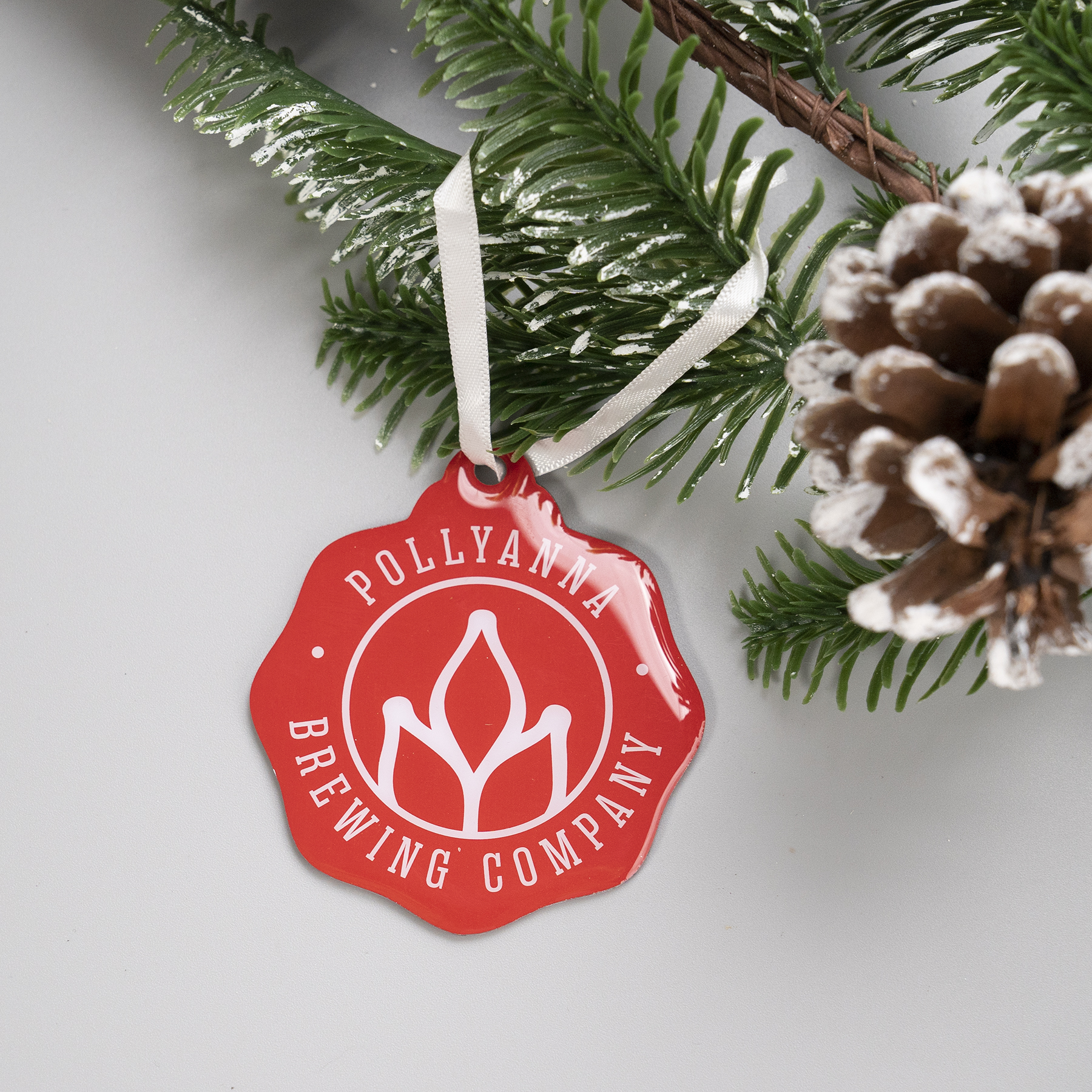 Offset Print Custom Ornament On Stainless Steel With Epoxy Dome: 2 Sided 2"