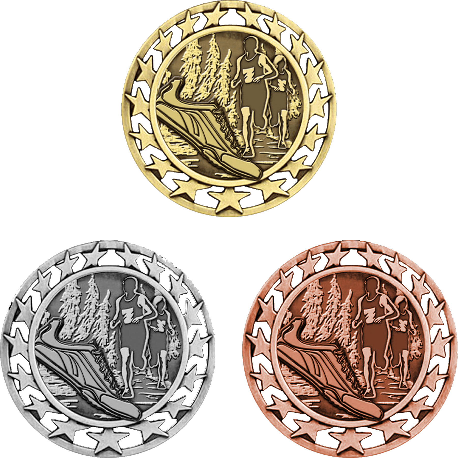 Stock Star Sports Medals: Cross Country