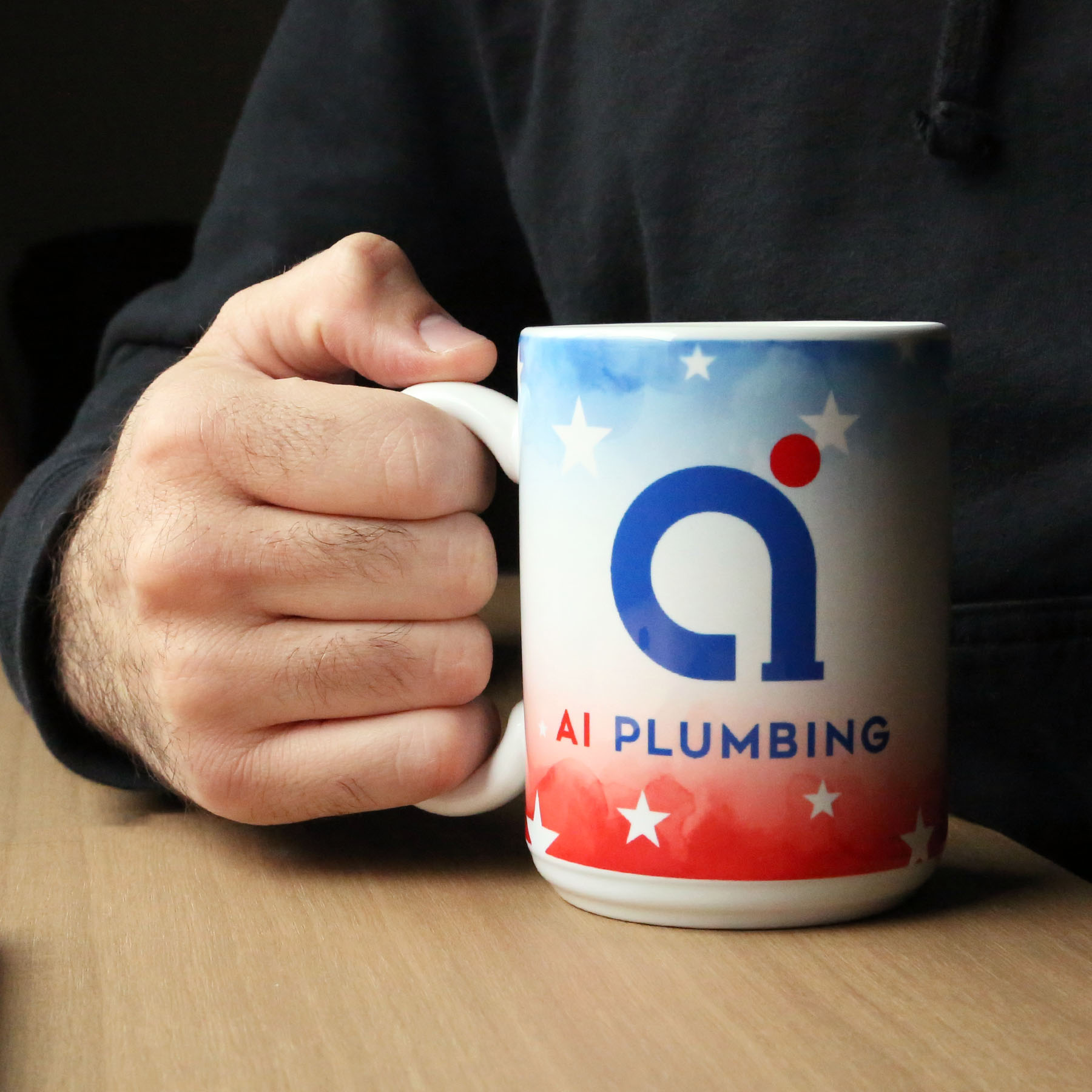 USA Full Color 15oz White Ceramic Mug