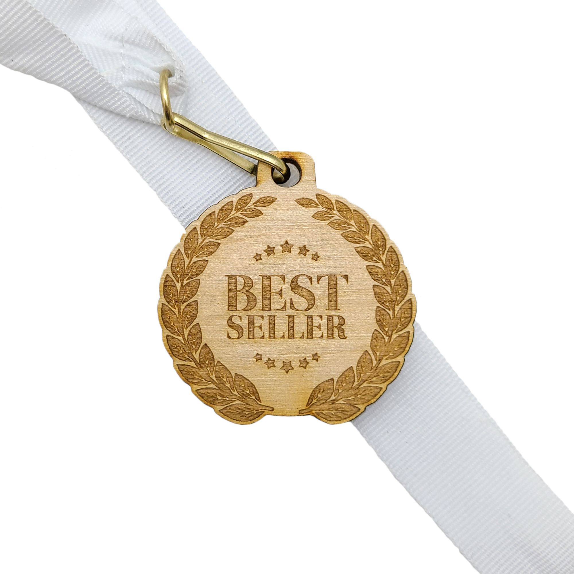Wood Medals: 2" W X 2" H