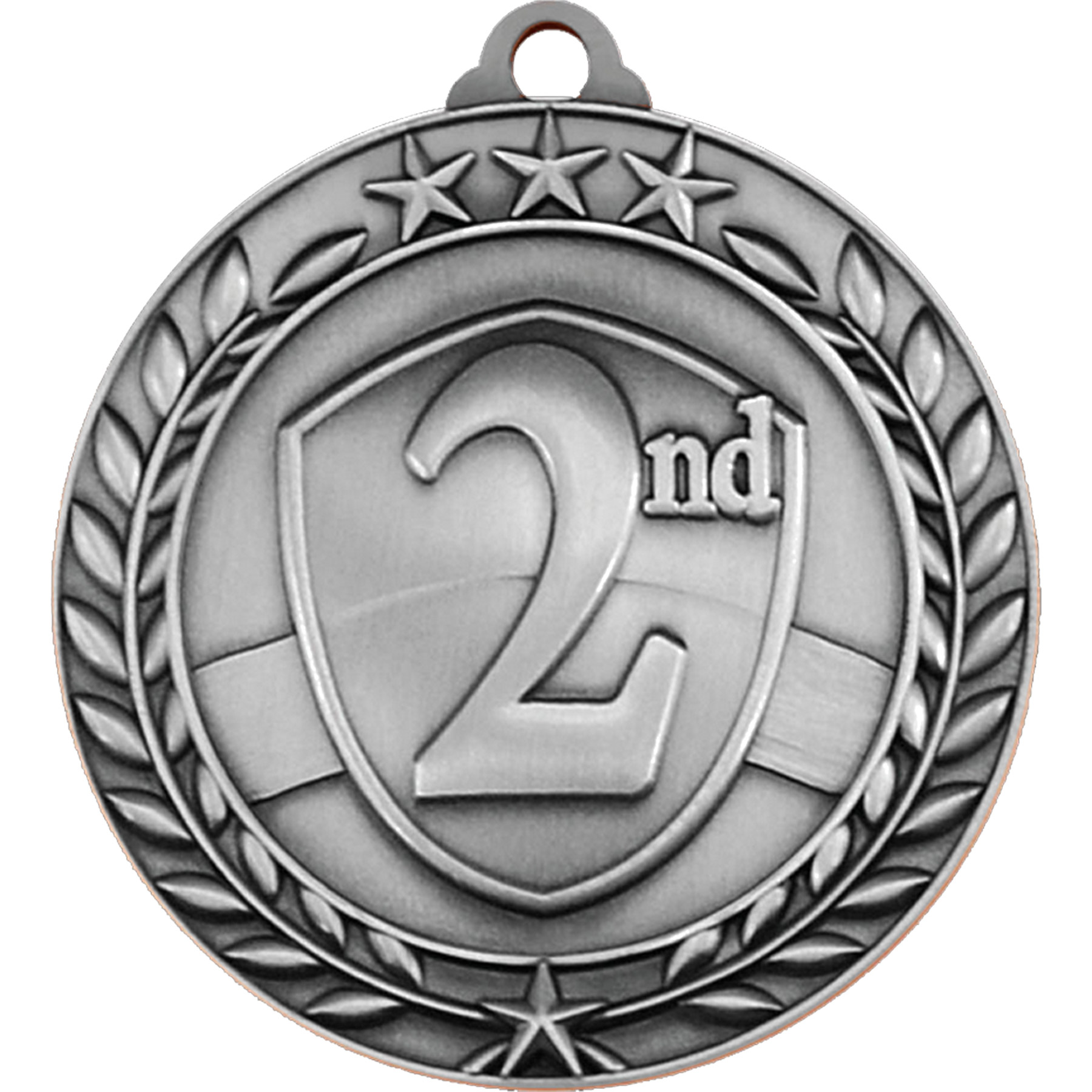 Stock Small Academic & Sports Laurel Medals: 2Nd Place